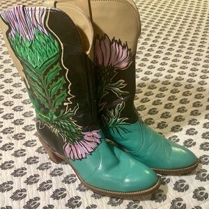 Hand painted Western Boots sz 8.5